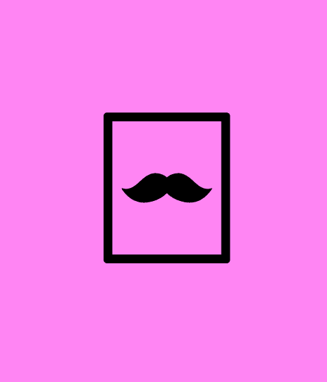 A lovely moustache in a frame